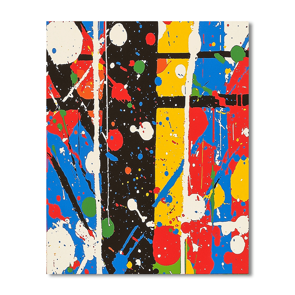 Jackson Pollock Inspired Intriguing Abstract Dance  Paint By Numbers