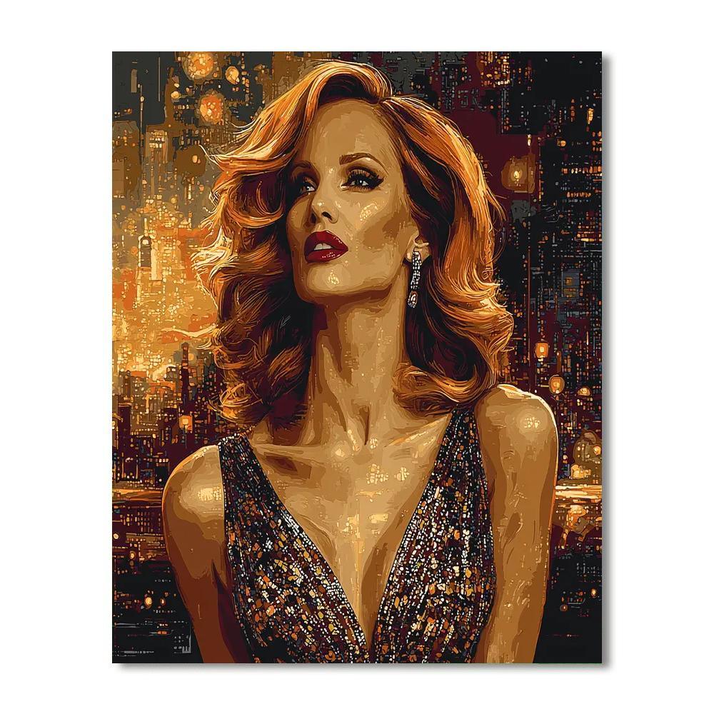 Jessica Chastain: The Powerhouse Behind Every Role Numbered Painting Kits