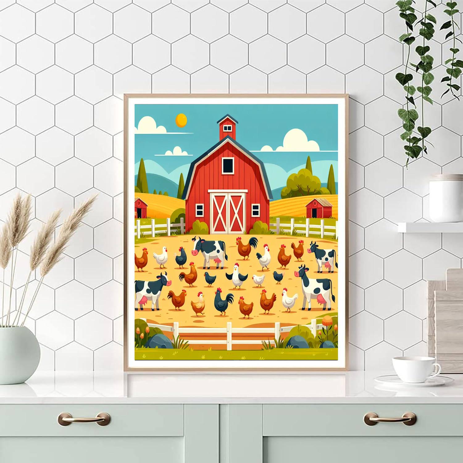 Barnyard Bash Painting Number Kit