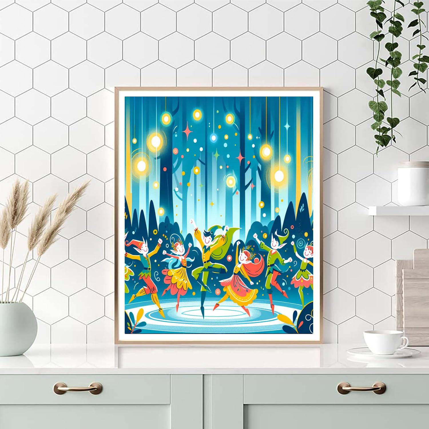 Magical Forest Dance Painting Number Kit