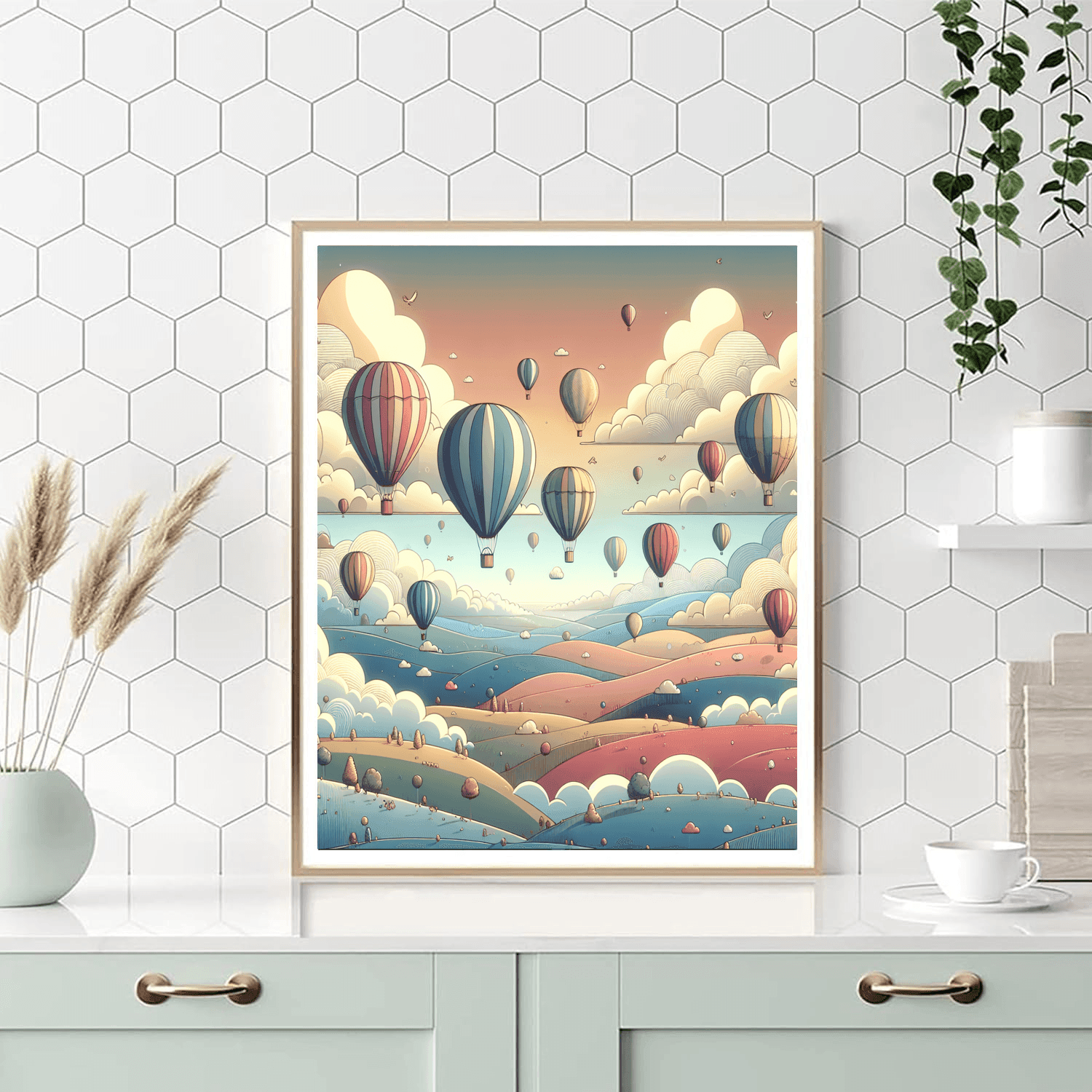 Dreamland Balloon Journey Paint By Numbers Art