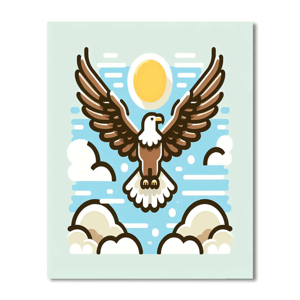 Daring Eagle Number Painting