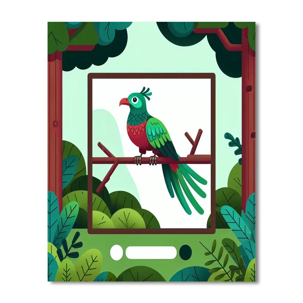 Quiet Quetzal Paint By Numbers Art