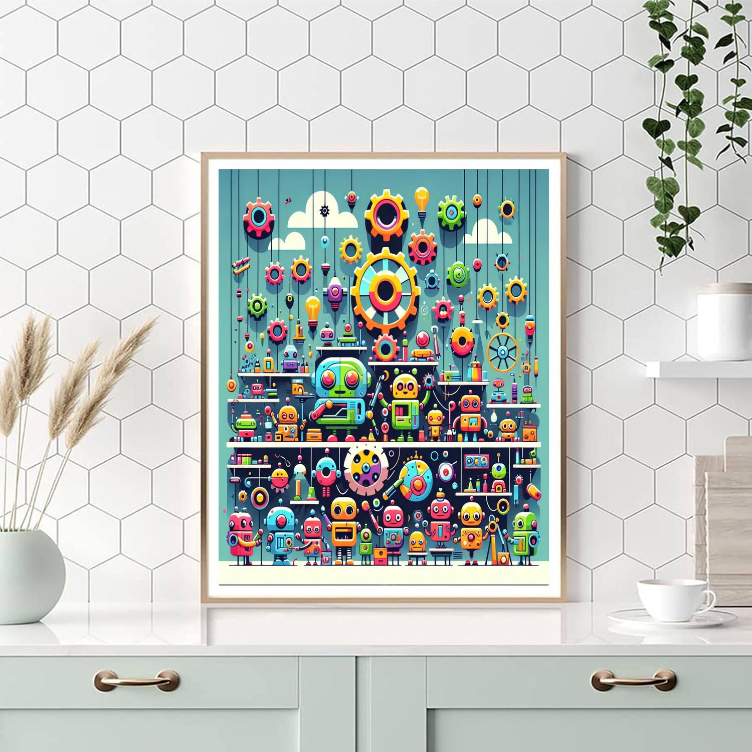 Robot Workshop Wonders DIY Paint By Numbers