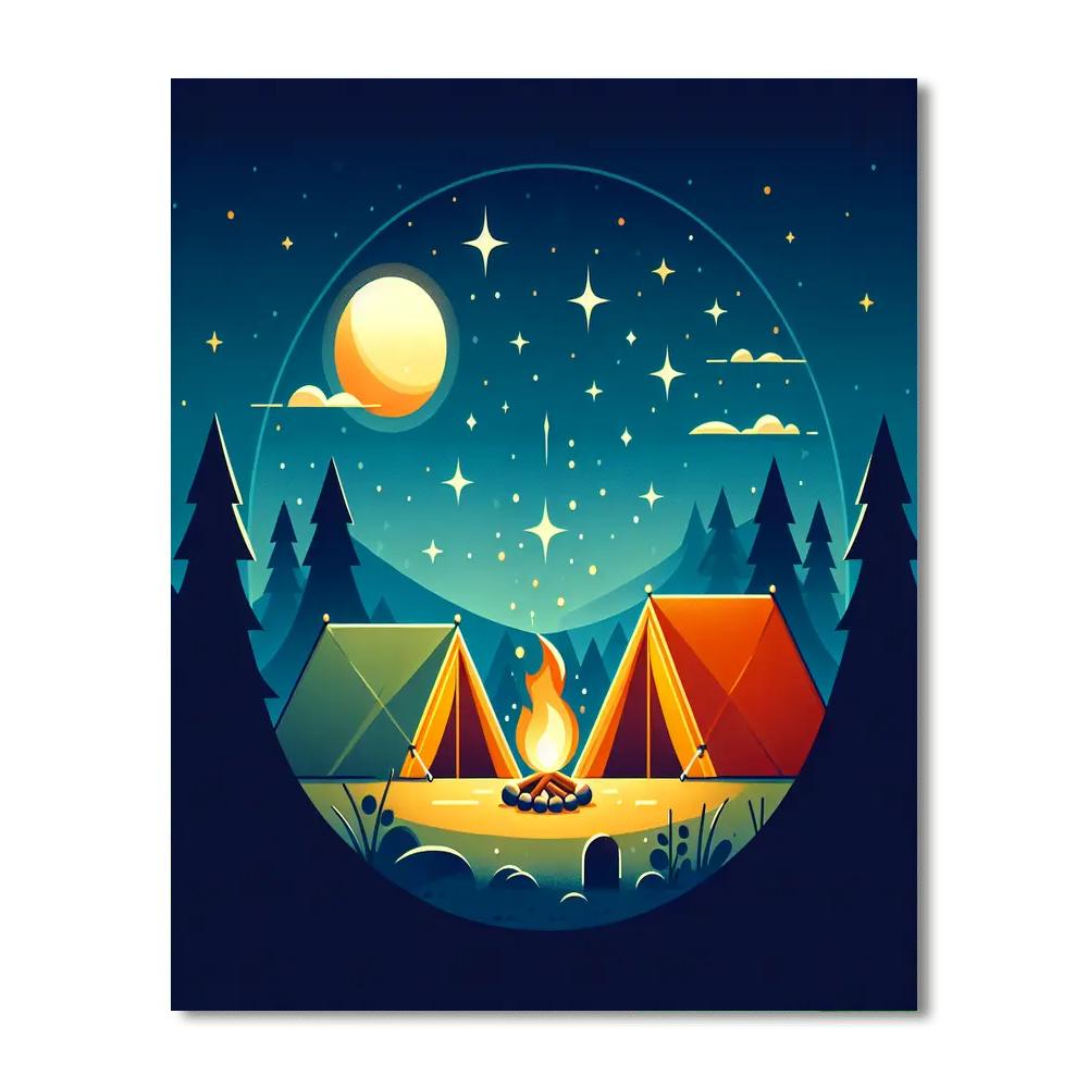 Camping Under Stars Paint By Number