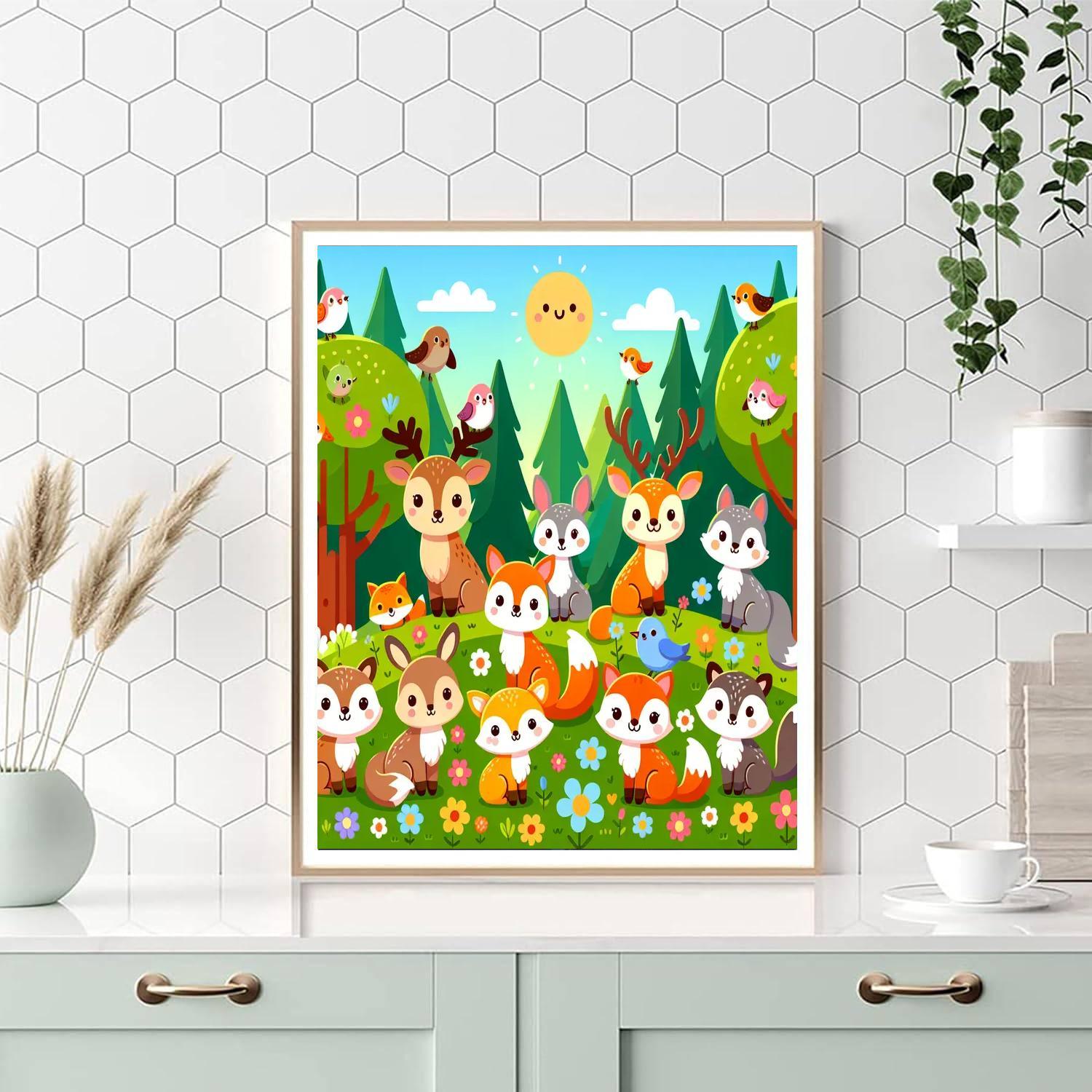 Fun With Forest Animals Paint By Number