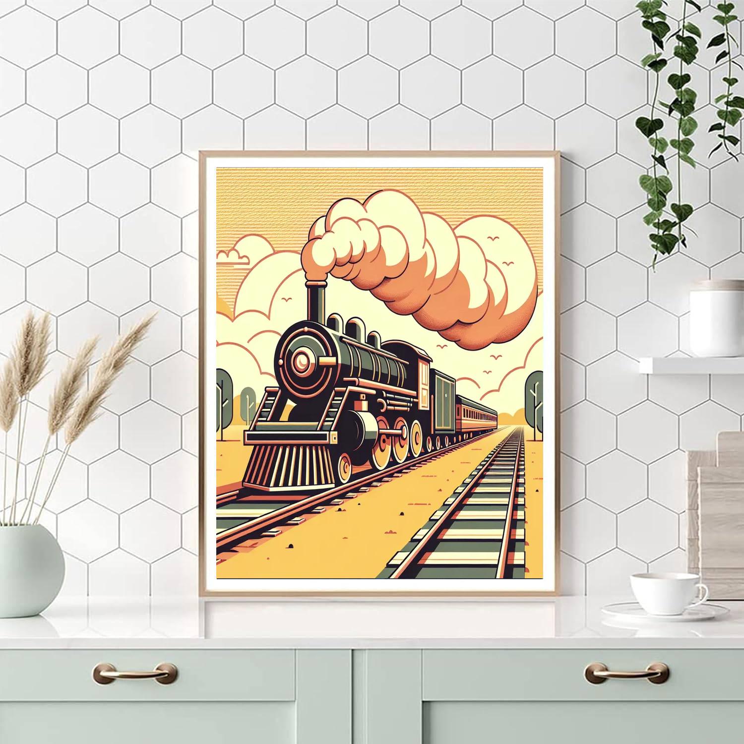 Timeless Trains Numbered Painting Kits