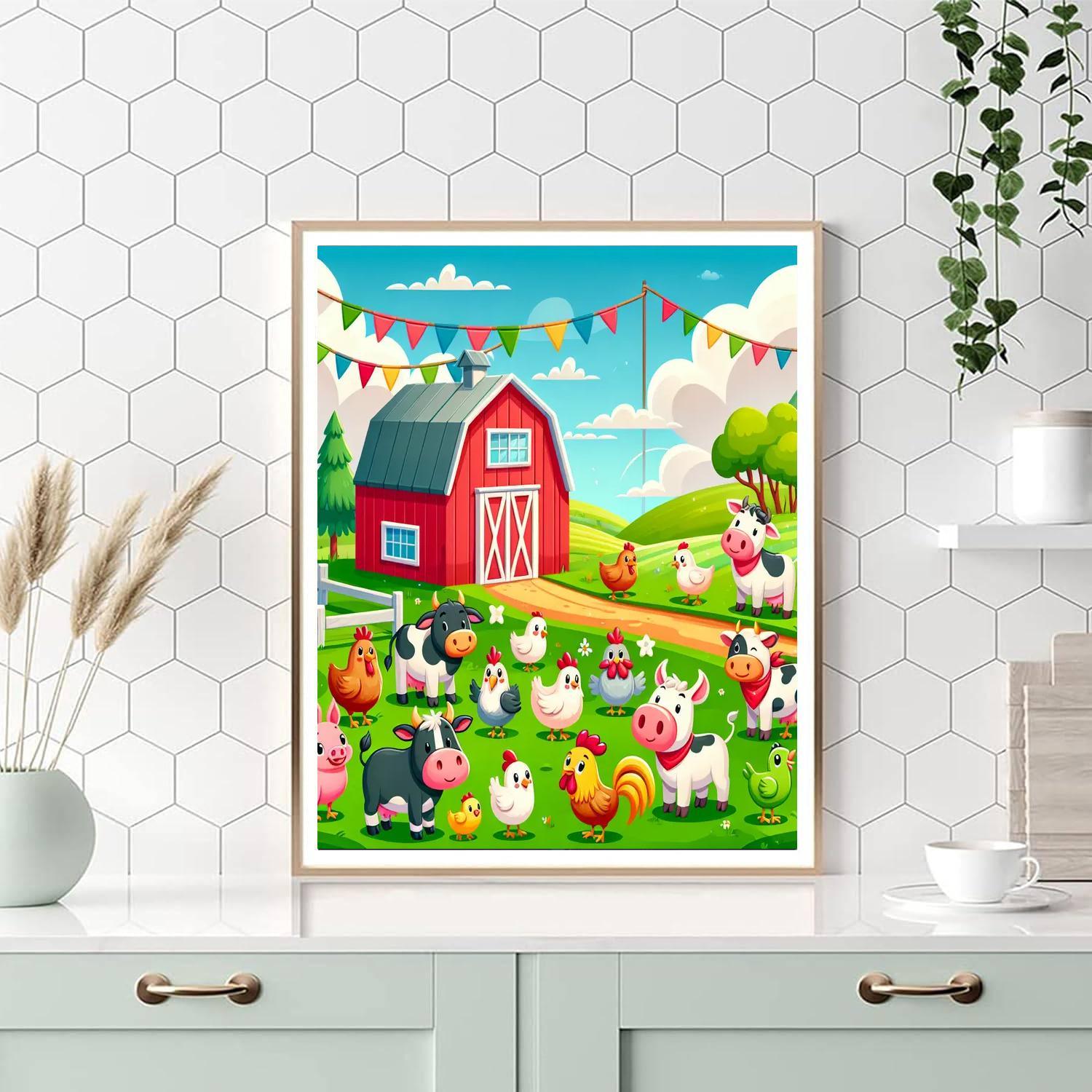 Festive Farm Frolic Paint By Color