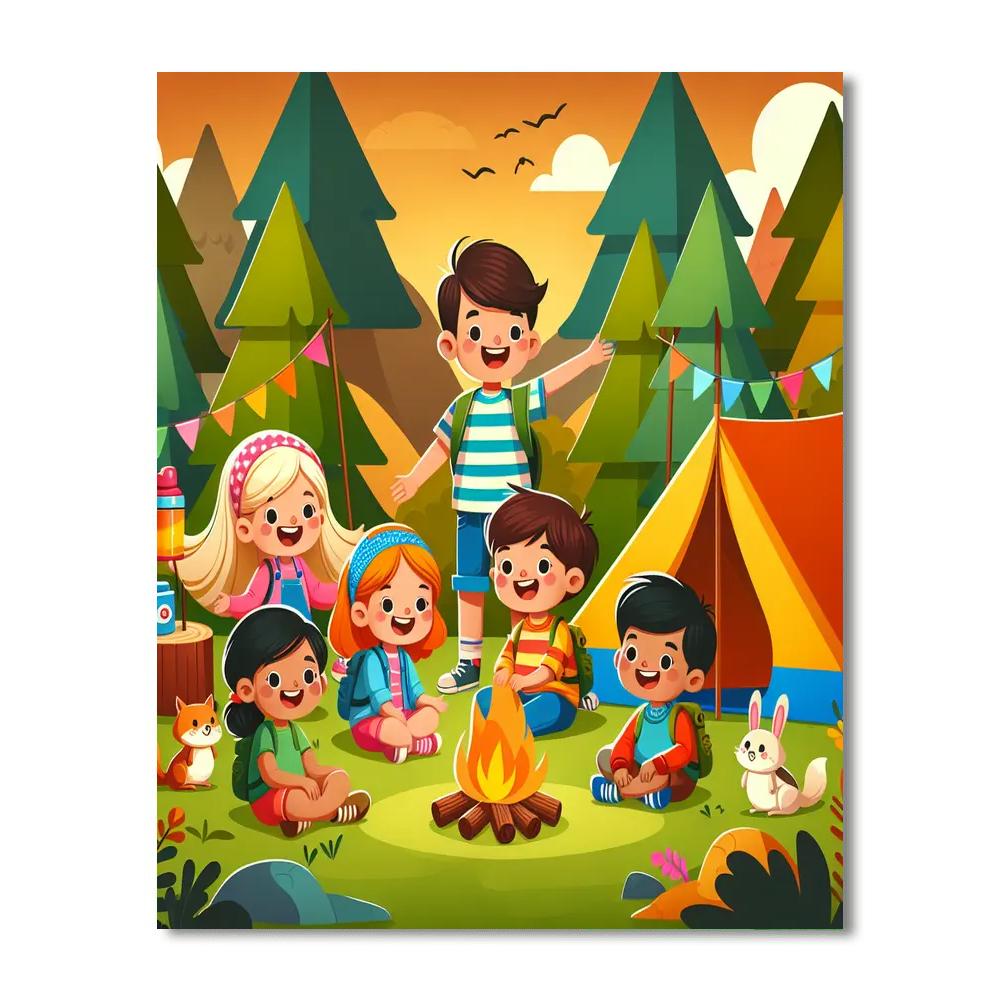 Outdoor Camping Adventures DIY Paint By Numbers