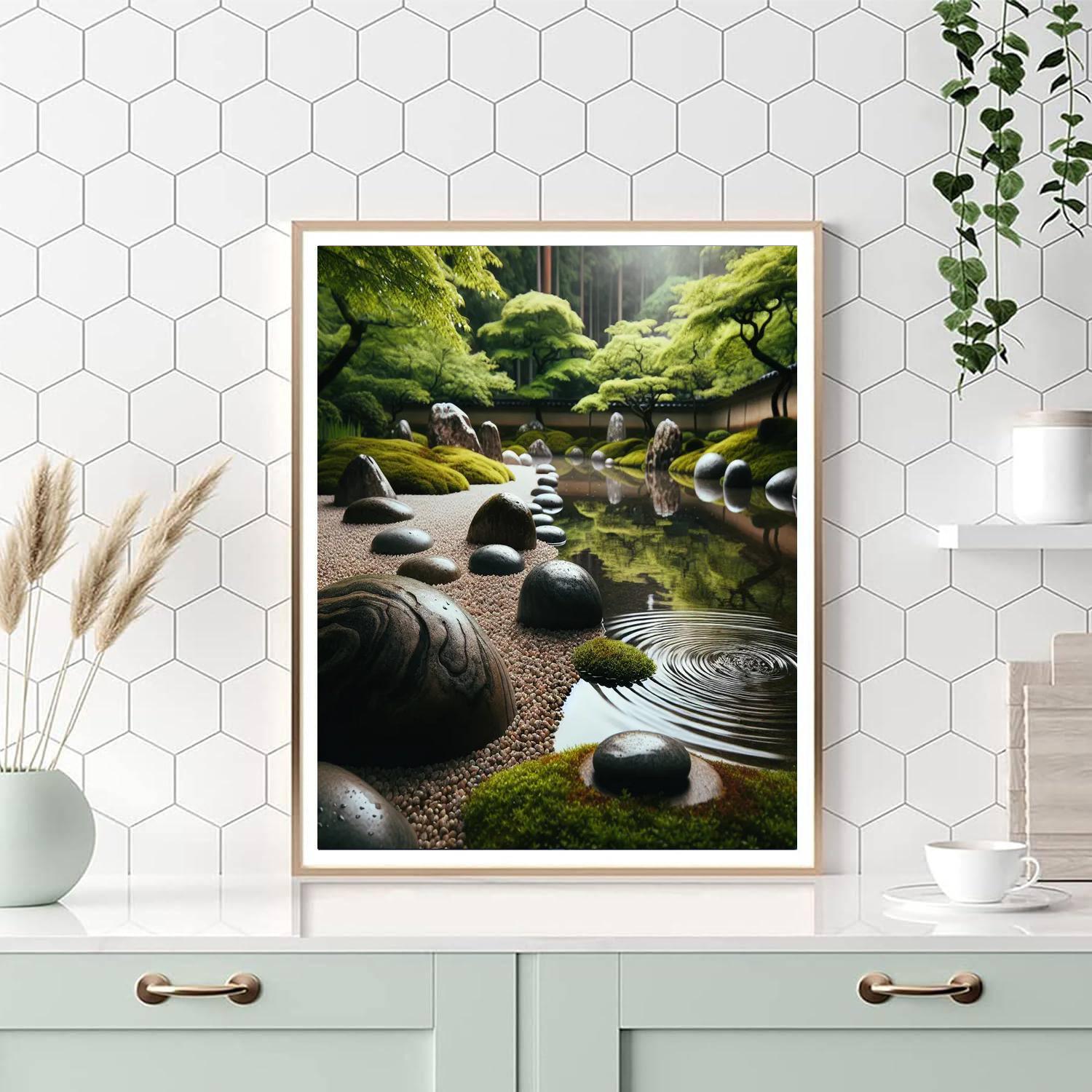 Soothing Zen Oasis Painting Number Kit