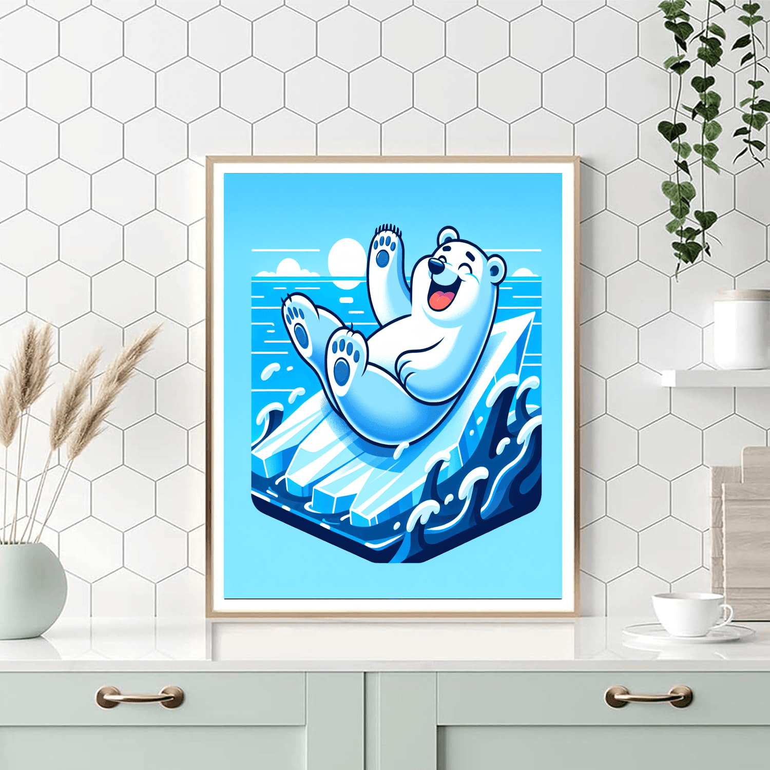 Polar Bear Playground DIY Paint By Numbers