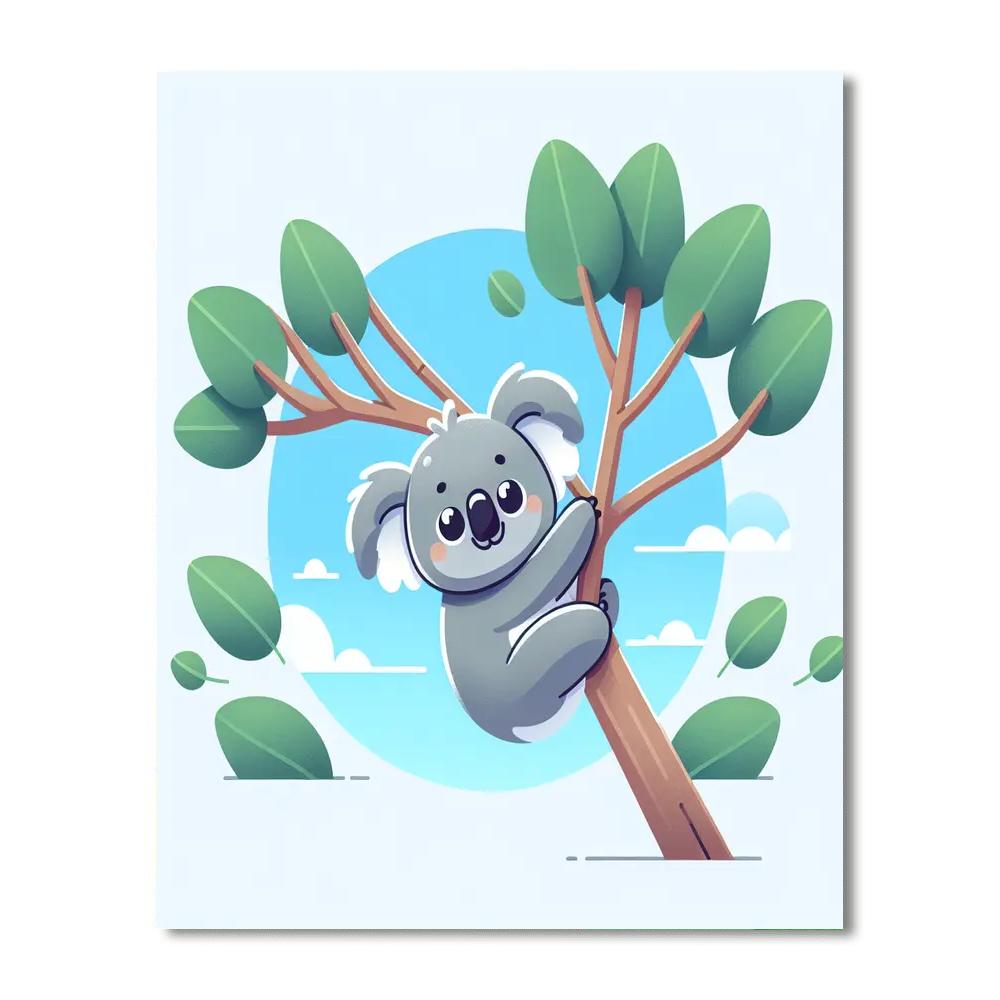 Curious Koala Cub Paint By Color