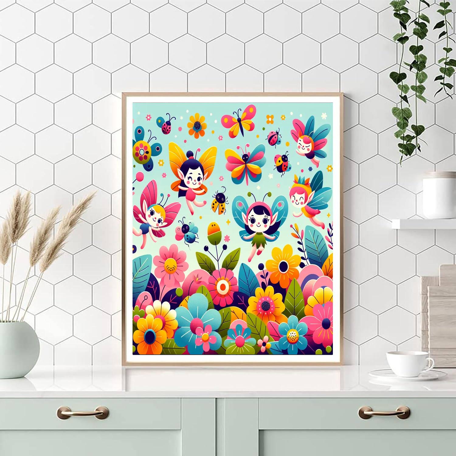 Playful Garden Pixies Paint By Numbers