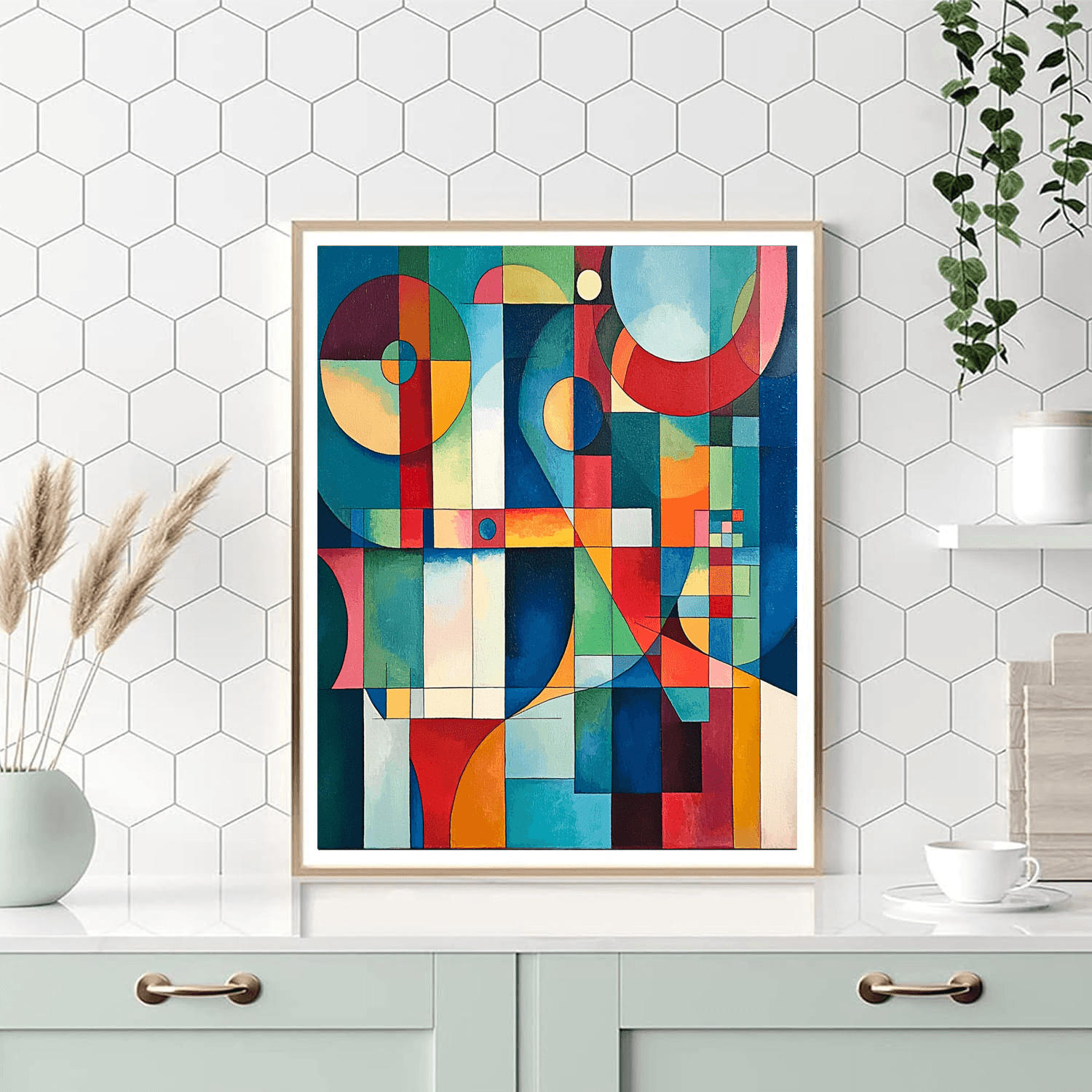 Wassily Kandinsky Inspired Geometric Vibrance  Paint By Numbers Kits