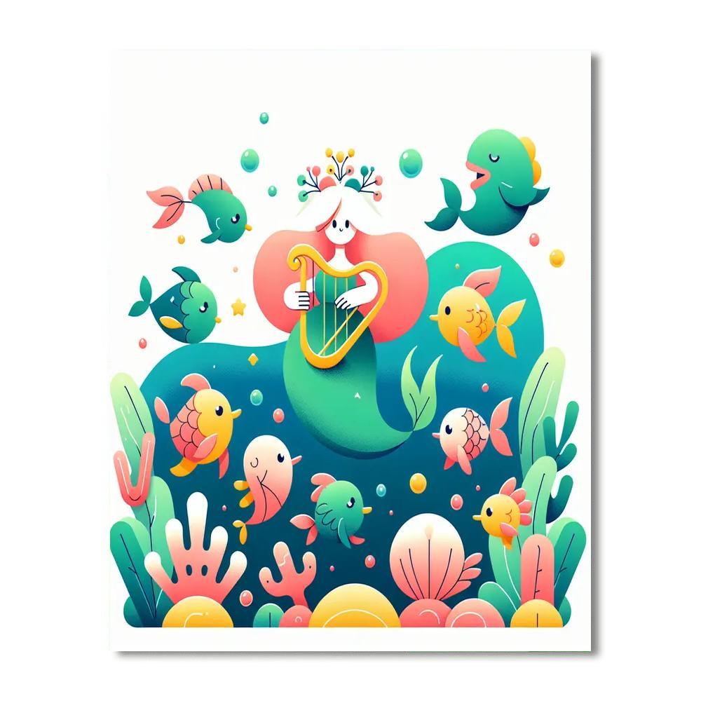 Mystic Mermaid Melody Paint By Numbers Art