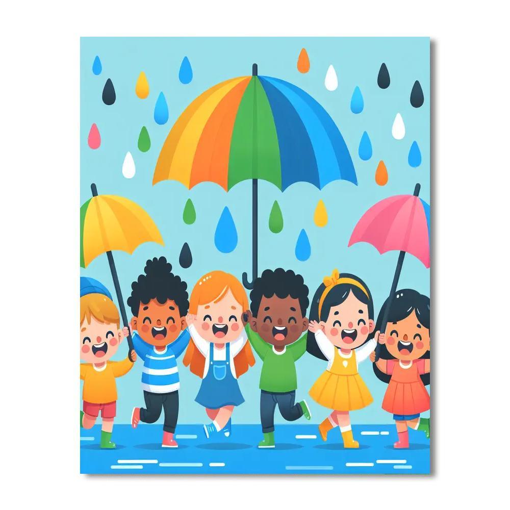 Rainy Day Play Paint By Numbers Art