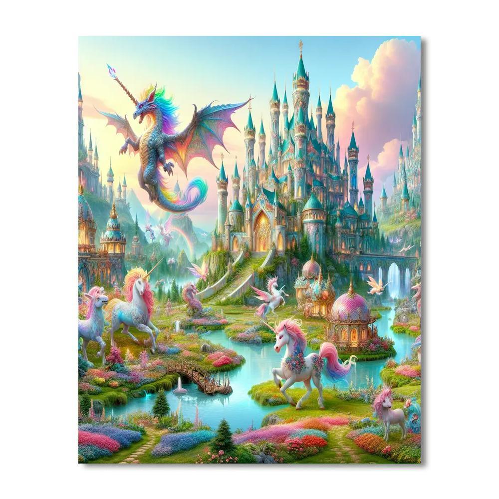 Fairytale Kingdom For Kids Numbered Painting Kits