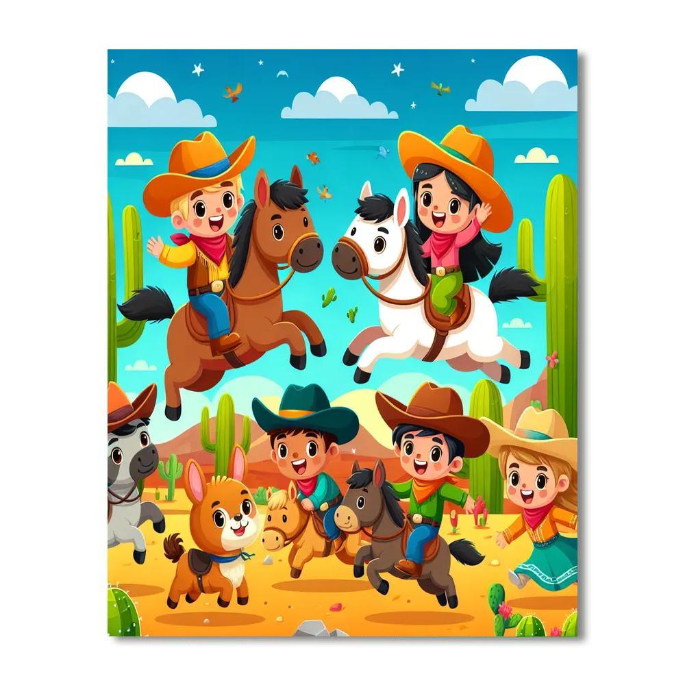 Wild West Roundup Paint By Color