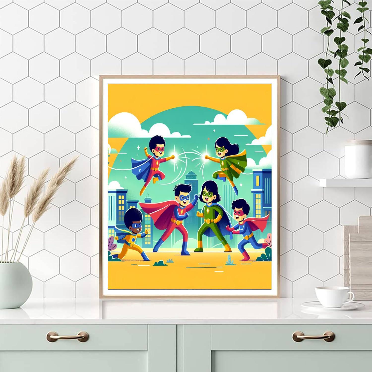 Superhero Team Adventures Painting By Numbers Kit