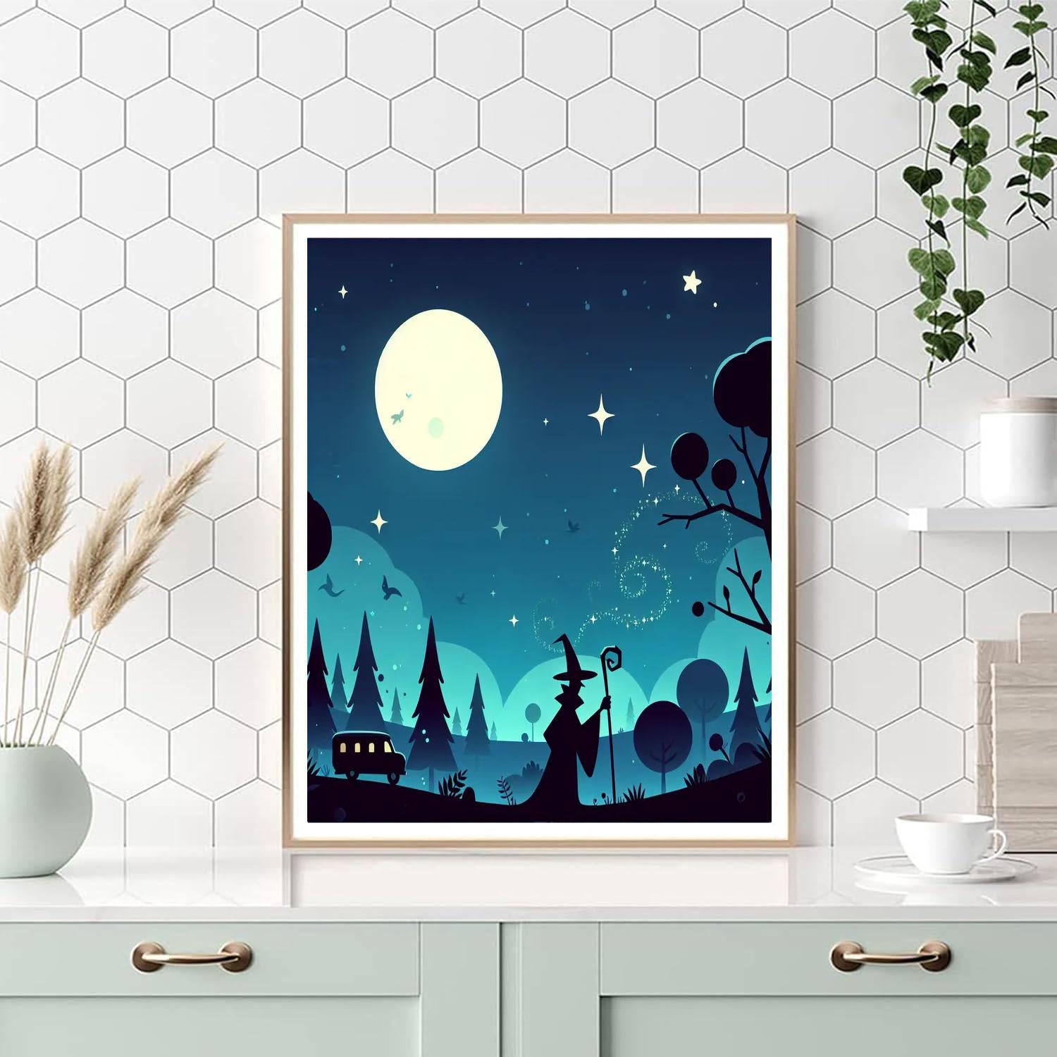 Moonlit Mystery Walk Paint By Numbers Art