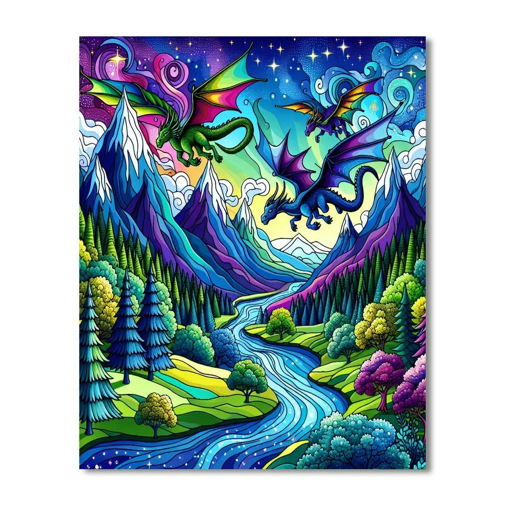 Magical Dragon Adventures Number Painting