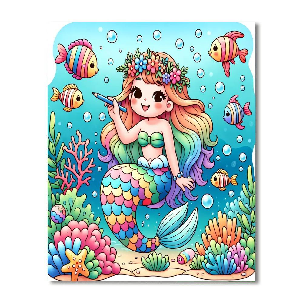 Magical Mermaid Adventures Paint By Numbers Art