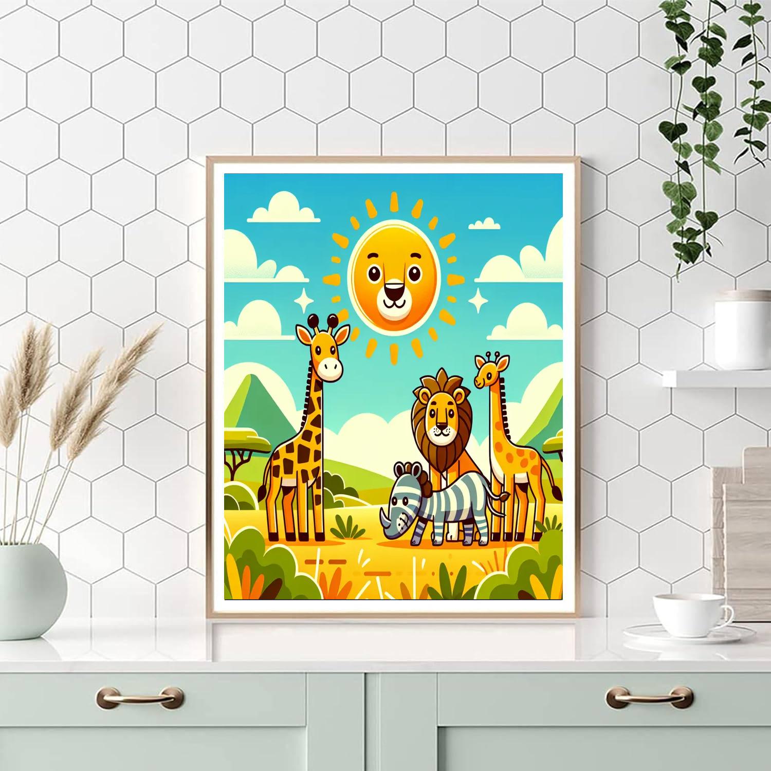 Safari Dreams Paint By Numbers Art
