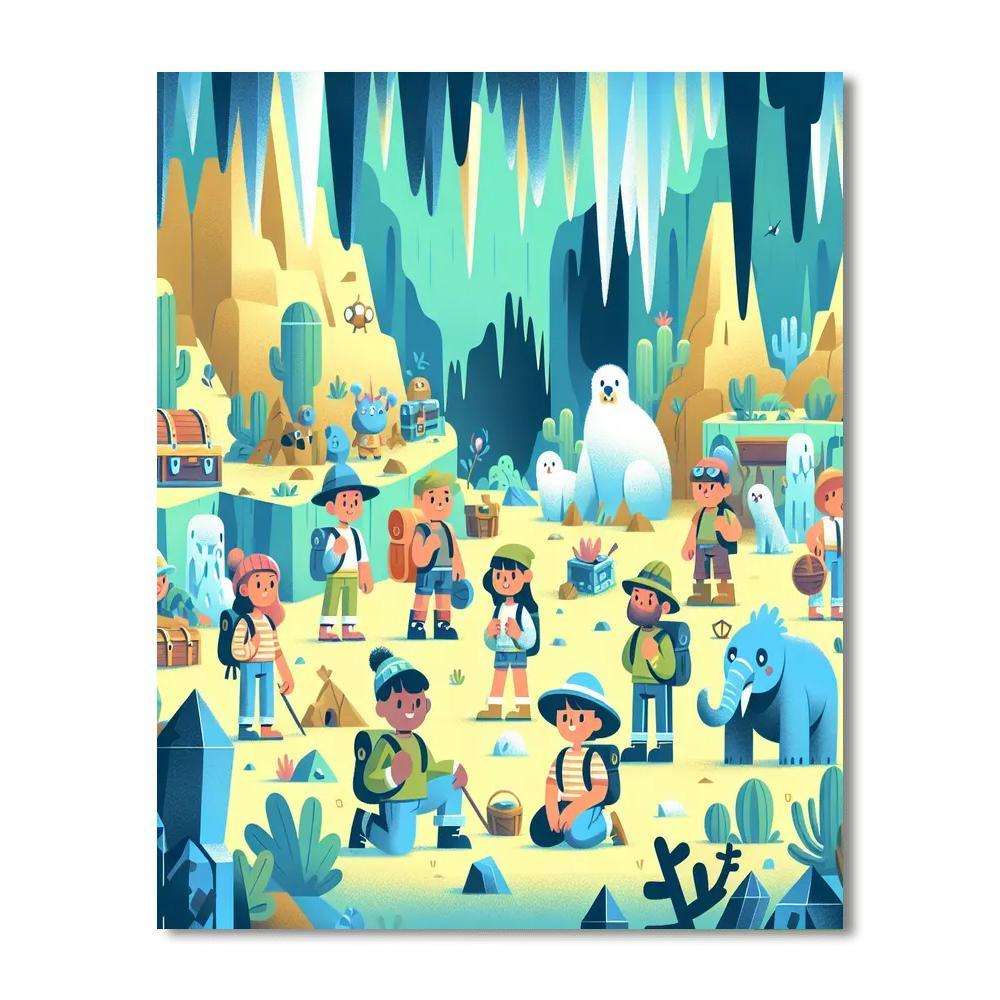 Secret Cave Expedition Paint By Numbers Art