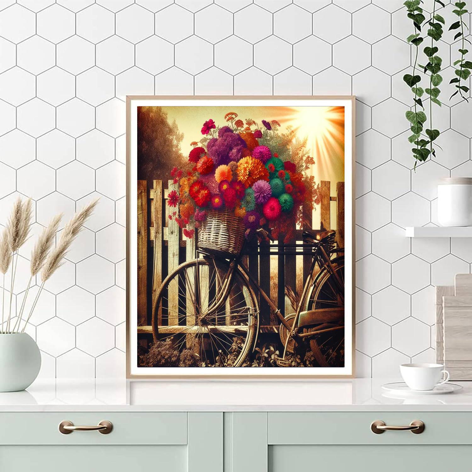 Retro Bicycle Daydream Paint By Numbers Kits