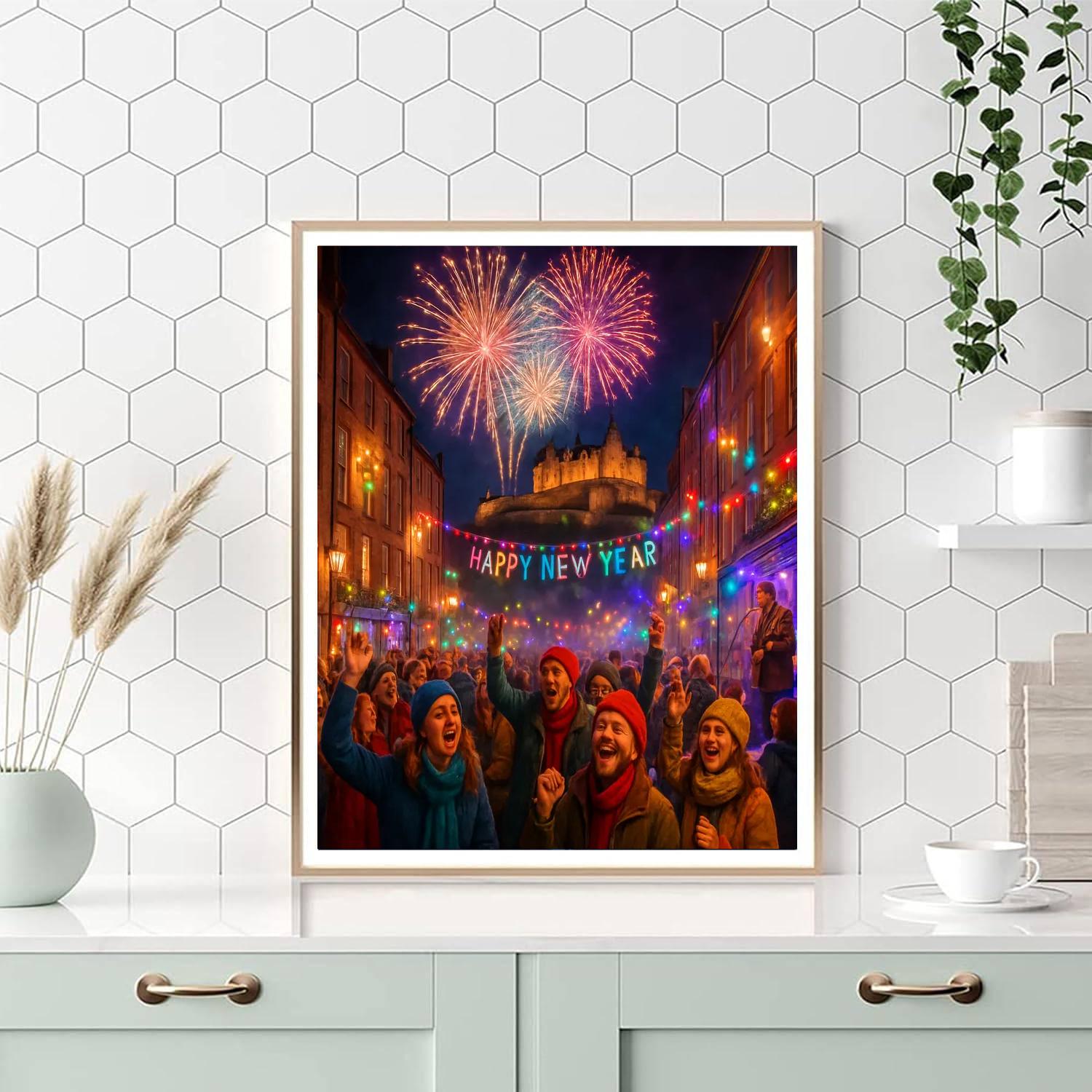 New Year's Eve Celebration - Edinburgh Paint By Numbers Kits