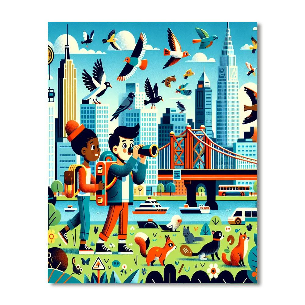 Urban Safari Adventure DIY Paint By Numbers