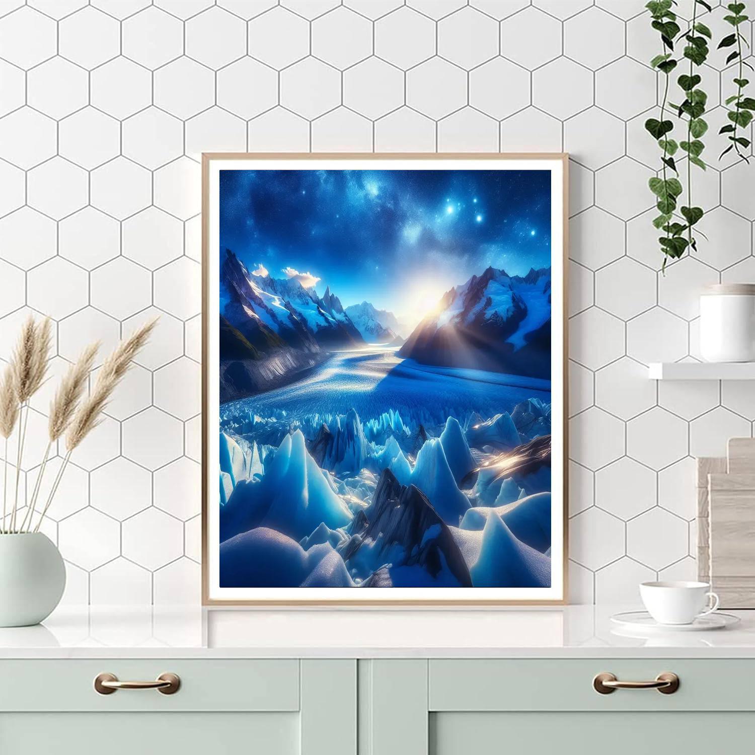 Majestic Glacial View Painting Number Kit