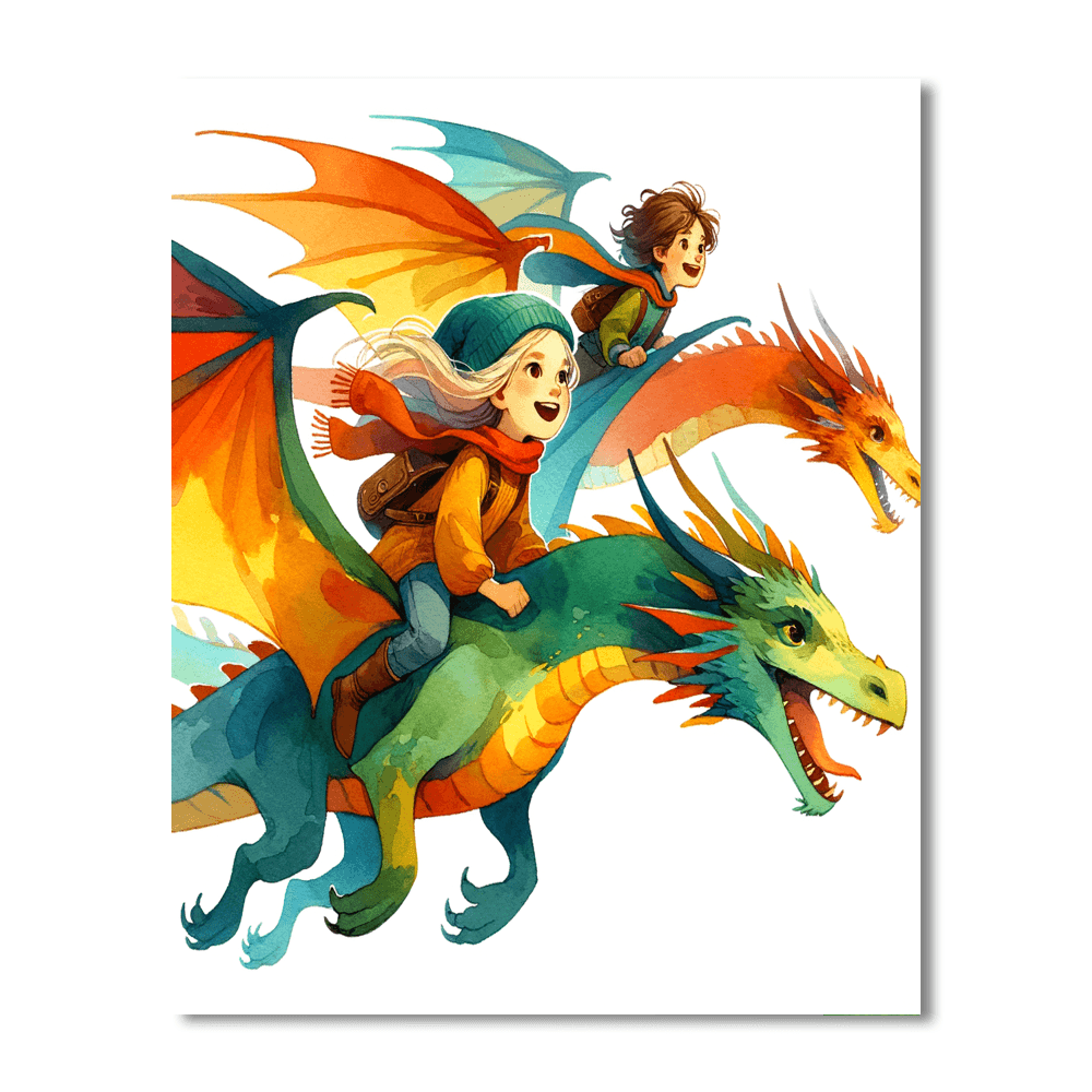 Daring Dragon Riders Paint By Color