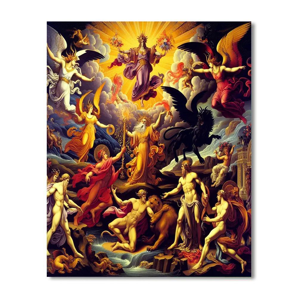 Ancient Mythology Marvel Number Painting