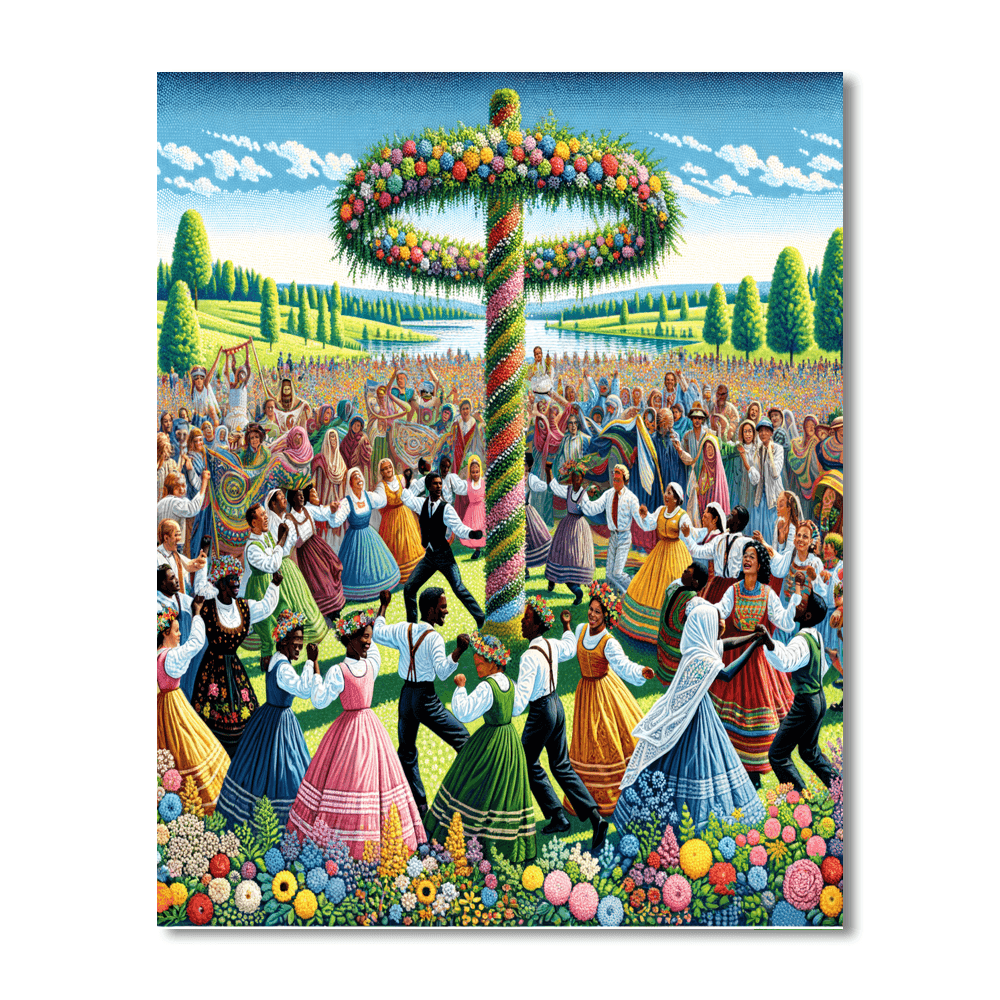 Midsummer Festival - Stockholm DIY Paint By Numbers