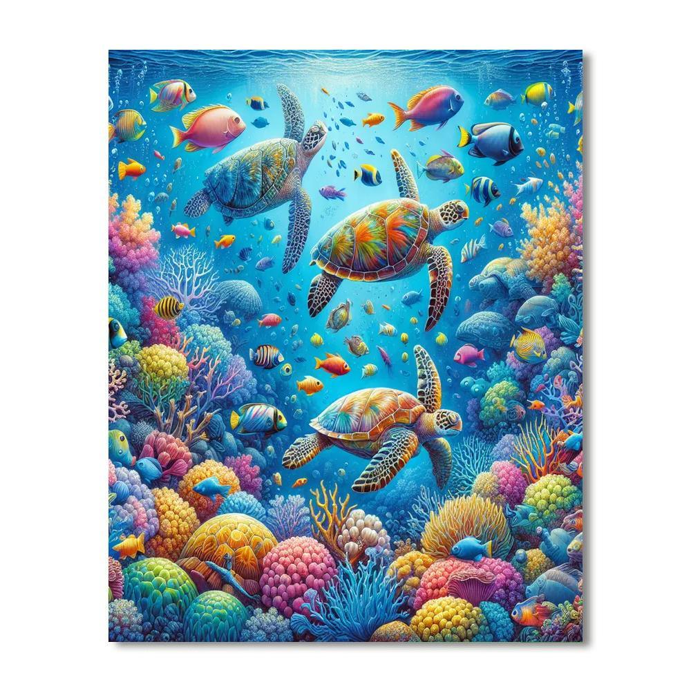 Under The Ocean Waves Paint By Color