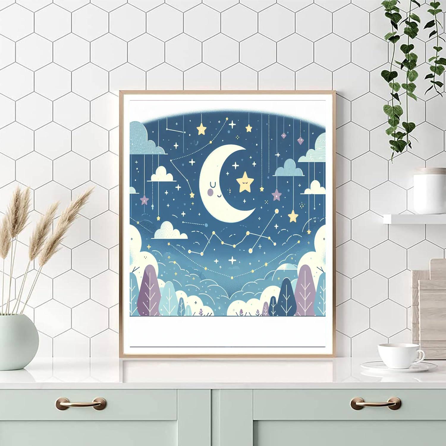 Starry Night Sky Dreams Painting Number Kit