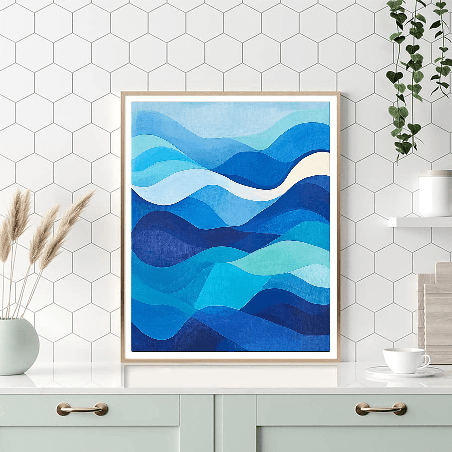 Pollock Inspired Abstract Ocean Symphony Paint By Numbers Kits