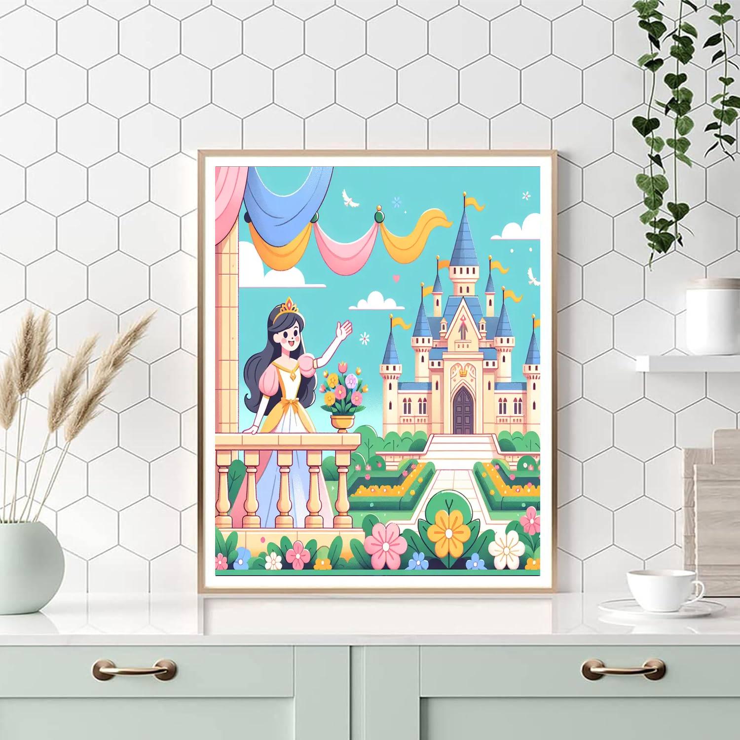 Princess's Enchanted Castle Paint By Number