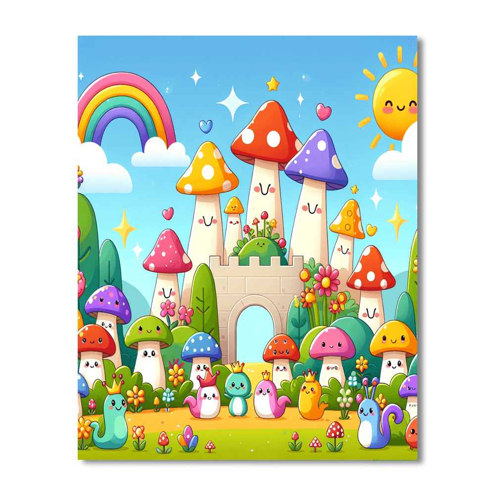 Sunny Mushroom Kingdom Paint By Numbers