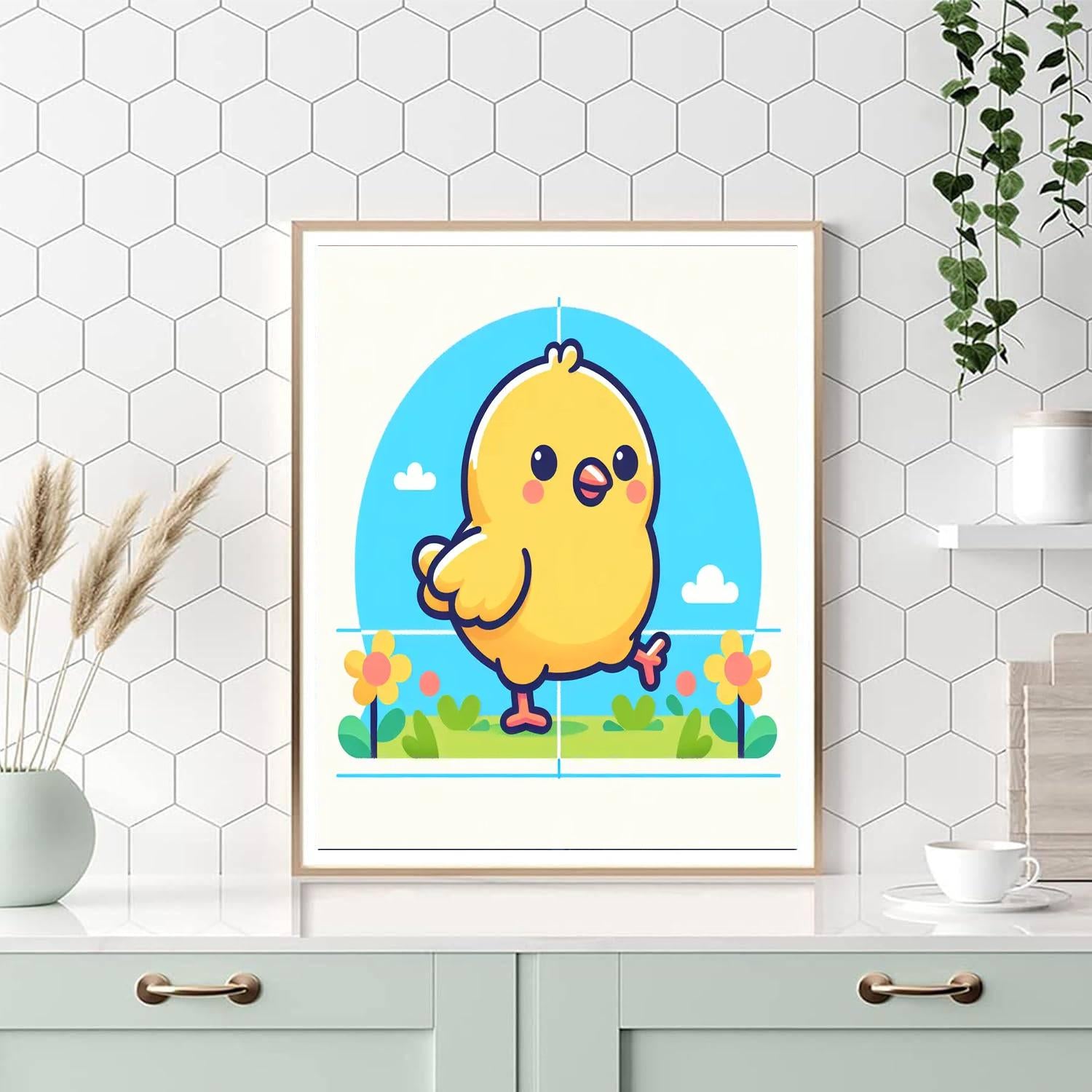 Sweet Baby Chick DIY Paint By Numbers