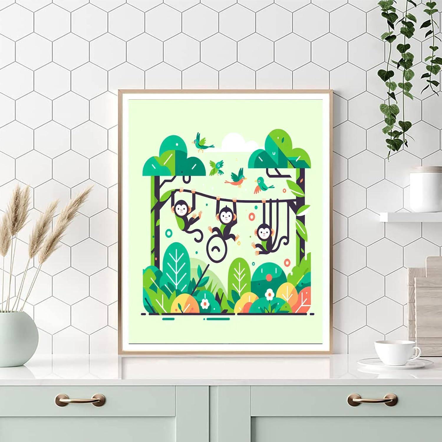 Jungle Swing Safari Paint By Numbers