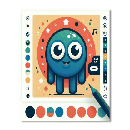 Silly Little Monster Paint By Number