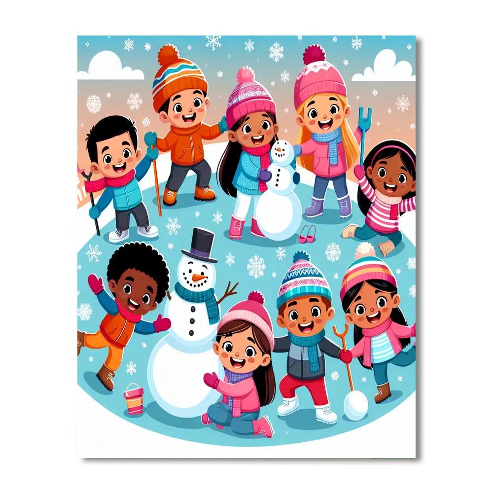 Silly Snowy Adventure Paint By Number
