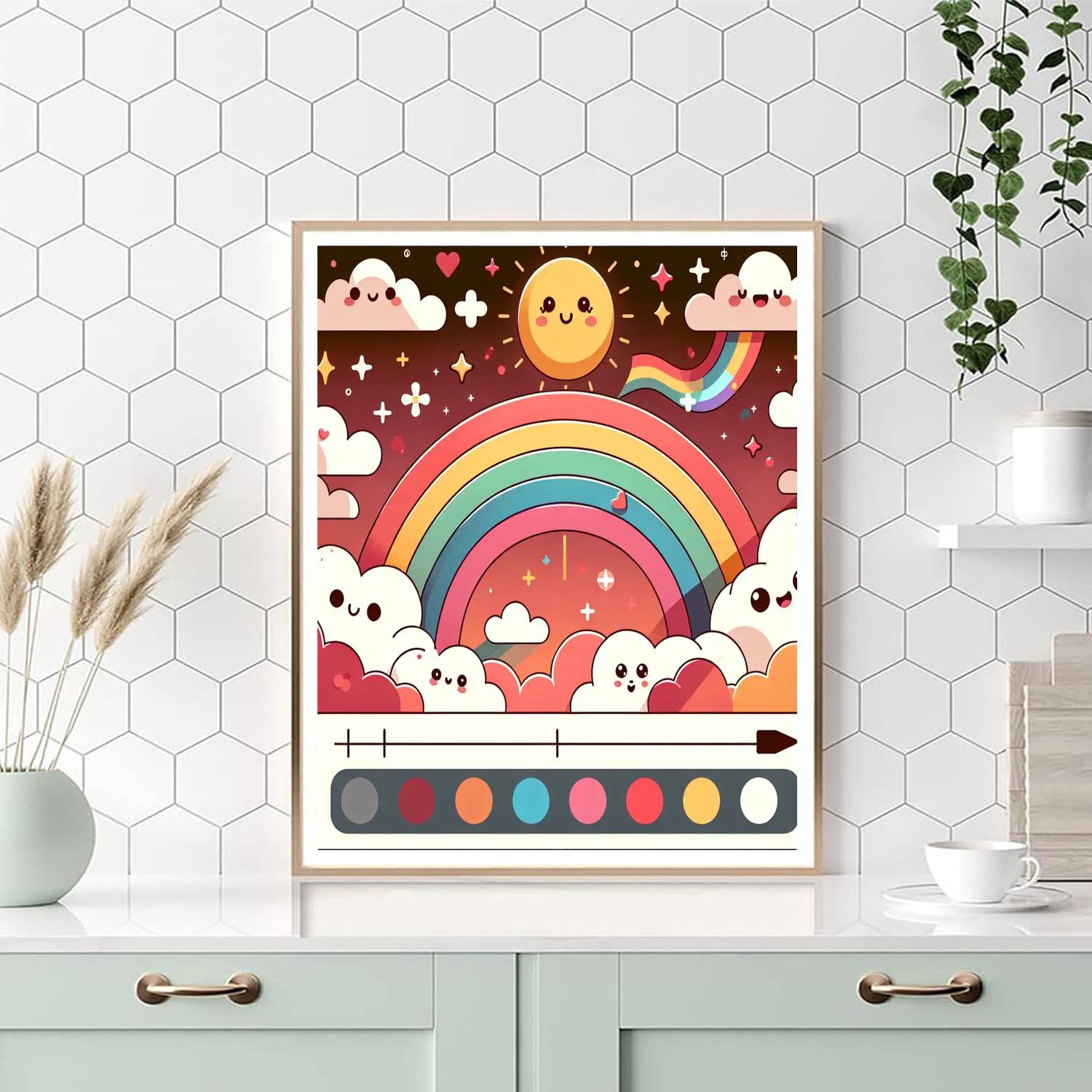 Dreamy Rainbow World Paint By Number