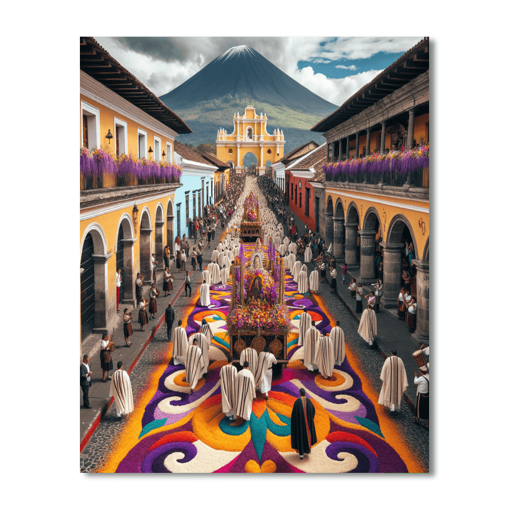 Semana Santa In Antigua - Guatemala Paint By Numbers Kits