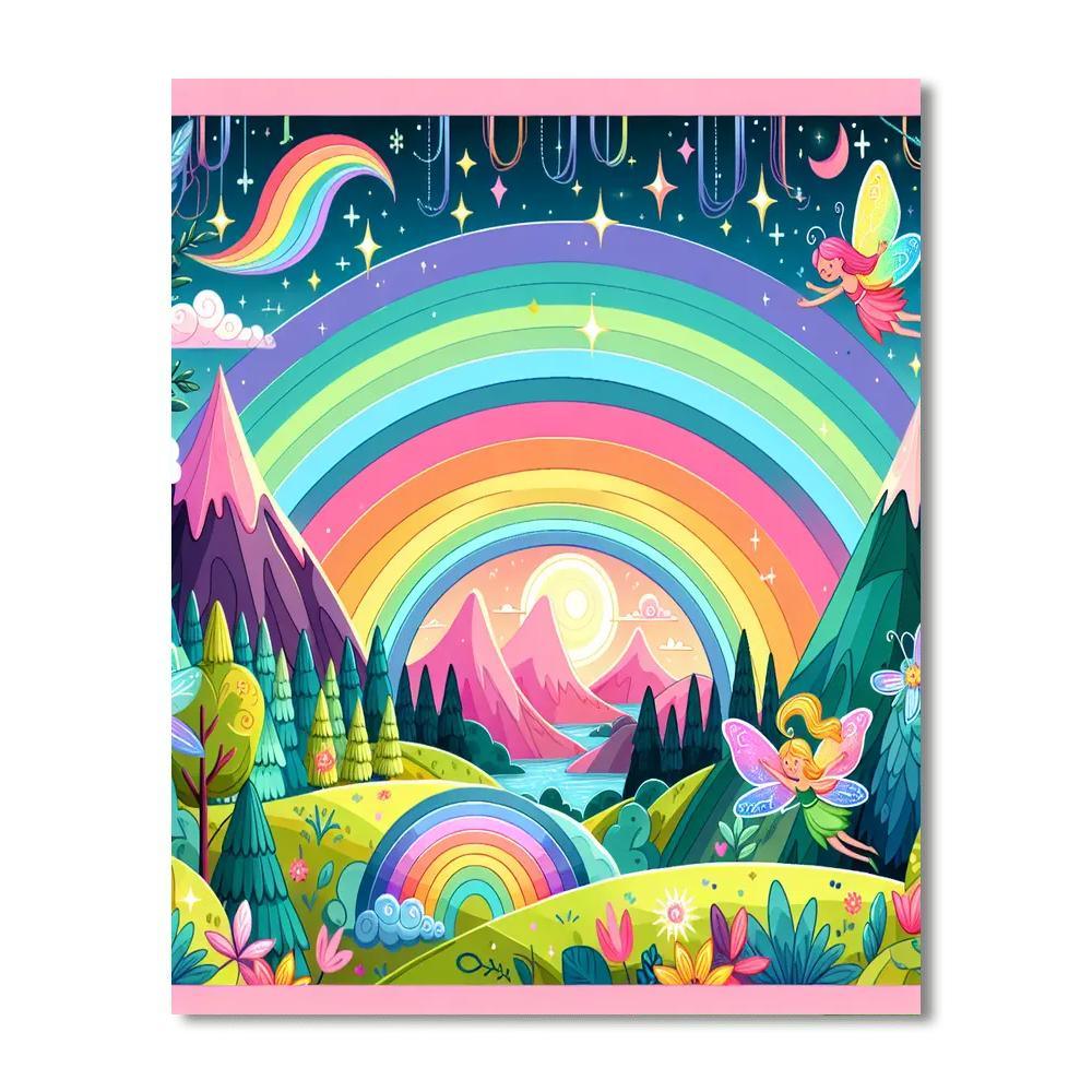 Rainbow Fairyland Painting By Numbers Kit
