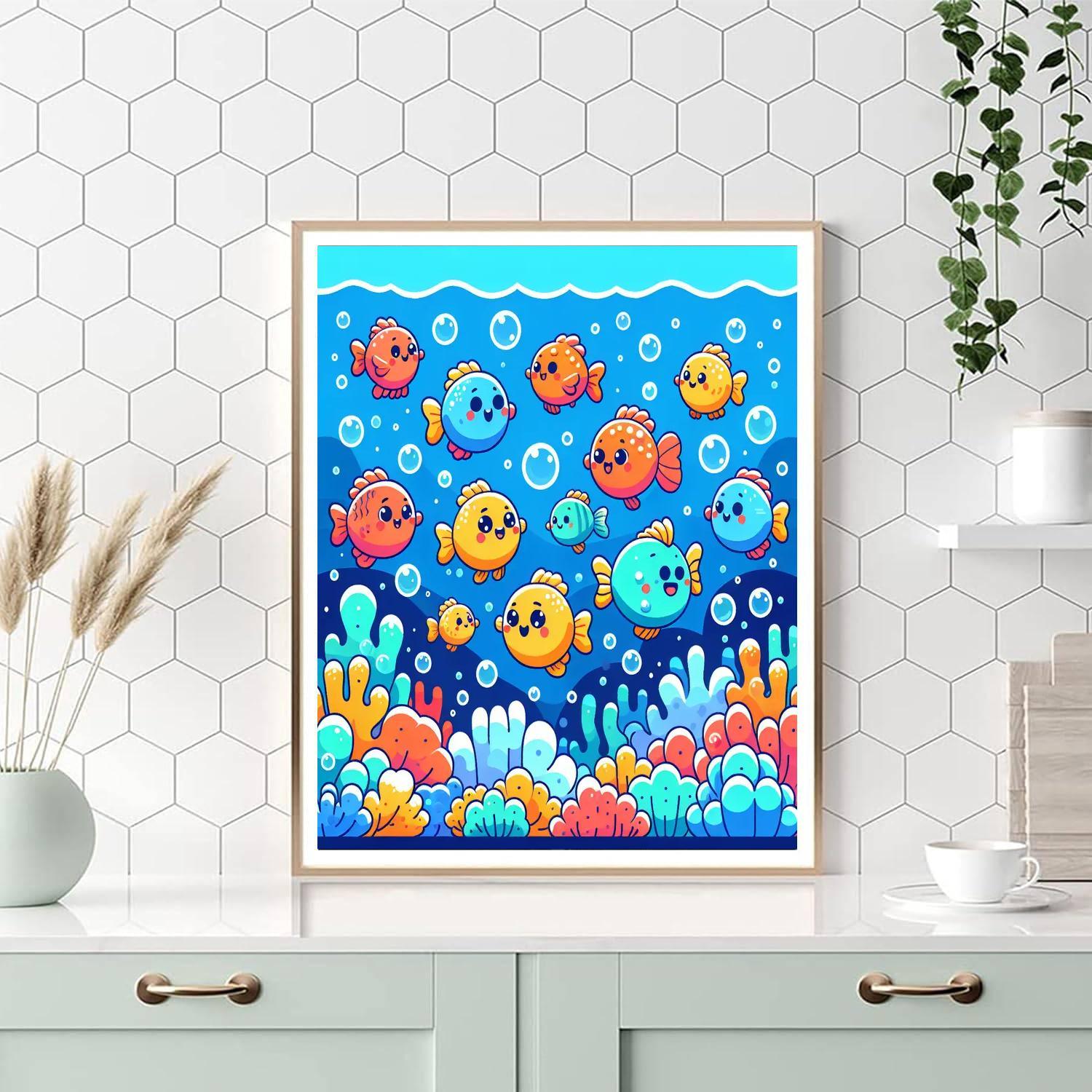 Funky Fish Fiesta Paint By Color