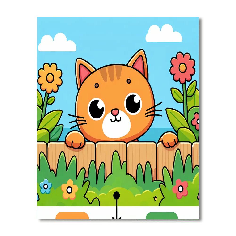 Curious Cat Adventure Number Painting