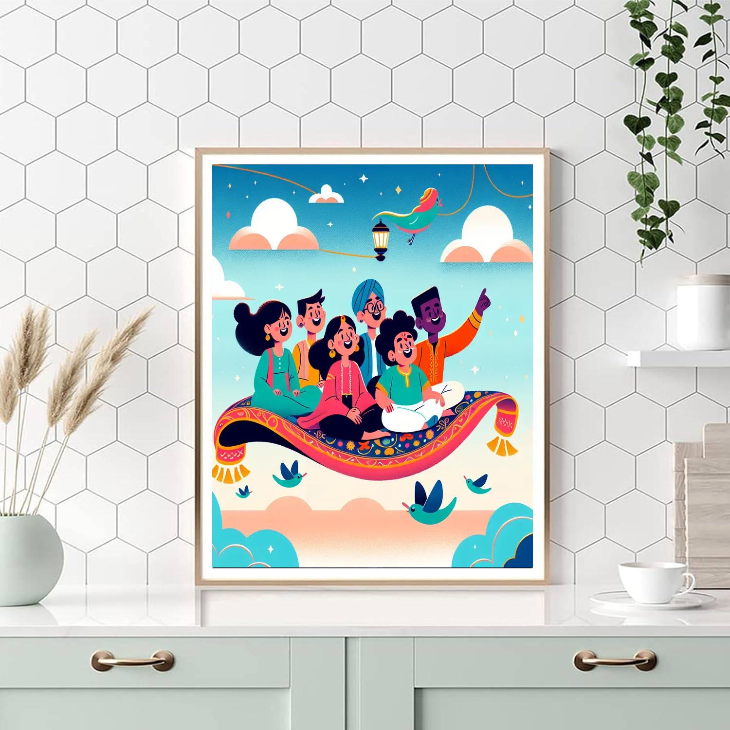 Magic Carpet Sky Ride DIY Paint By Numbers